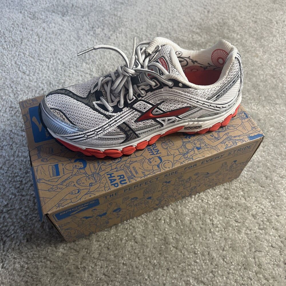Brooks Trance 10 Women's Running Shoes Size 7.5 B (Medium) - NIB - Silver/Red